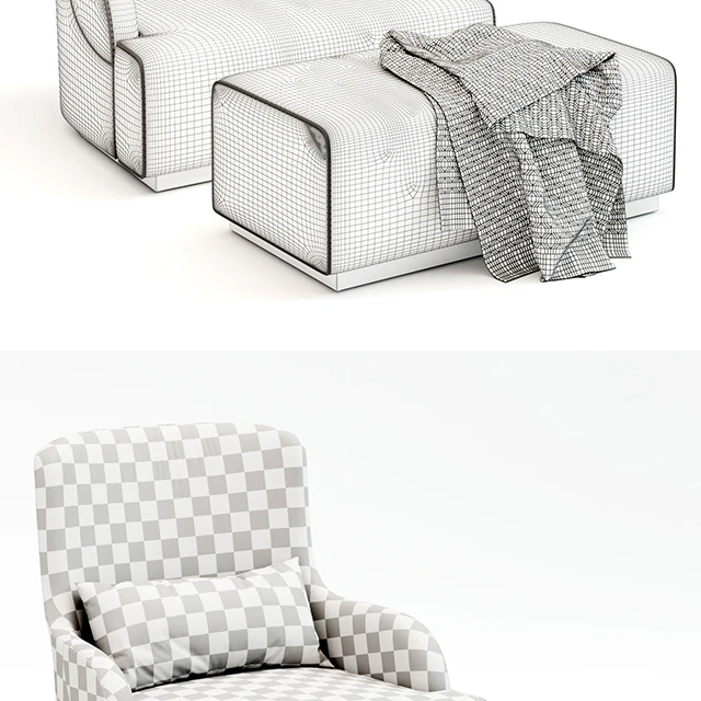 Meridiani Liu Kuoio Bergere Chair — Скачать
