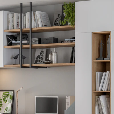 Home office white wood — Ver 3