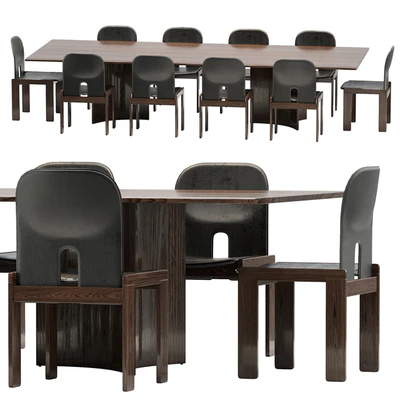 Crevasse table & Tobia Scarpa Chair — Вид 2