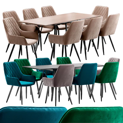 Pablo dining chair and Avanti table — Ver 1