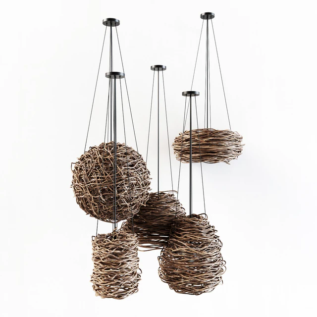 Branch decor lamp n5 / Люстры из веток — Скачать