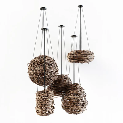 Branch decor lamp n5 / Люстры из веток — Вид 3