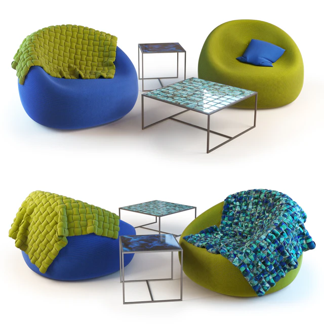 Paola Lenti Otto chair, Cocci table — Descargar