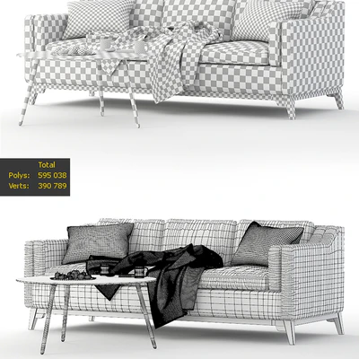 Worthington Sofa & Coffe Table Amoeba — Вид 2