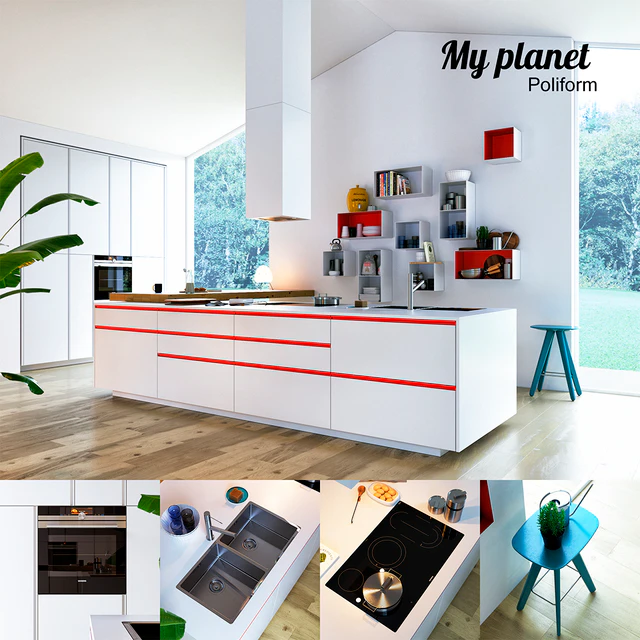 Кухня Poliform Varenna My Planet 3 (vray, corona) — Скачать