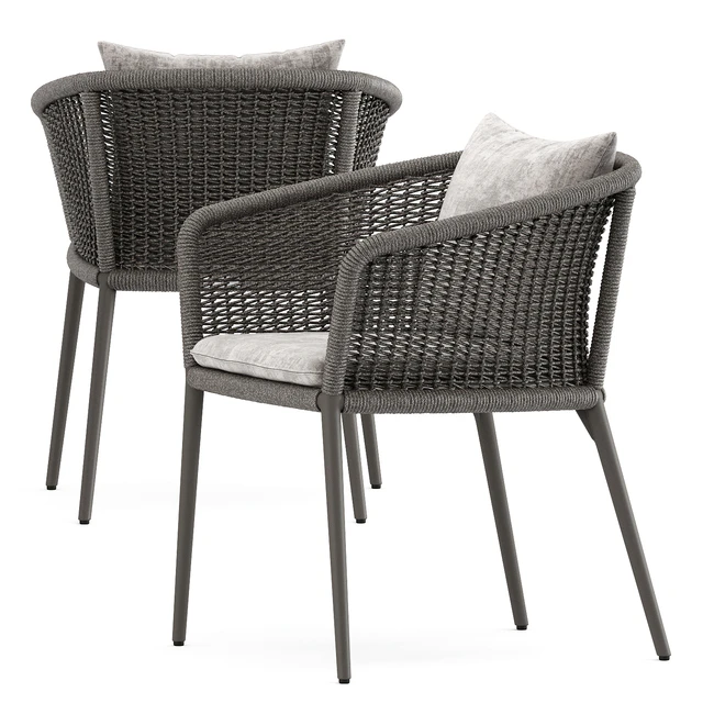 Knot armchair by Janus and Ellisse table by Varaschin — Descargar