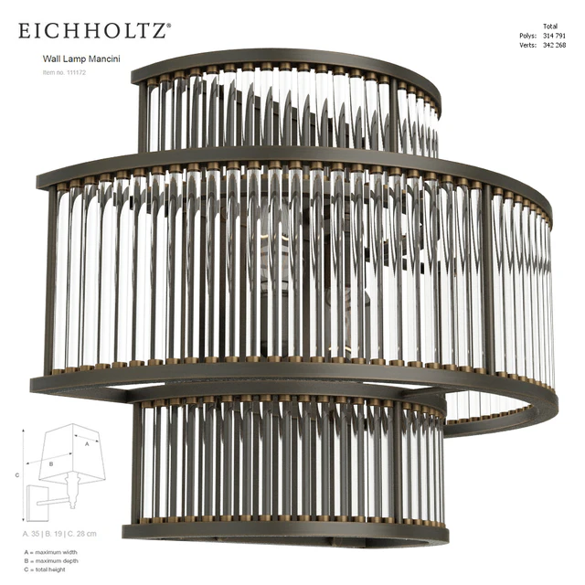 EICHHOLTZ Wall Lamp Mancini 111172 111516 — Скачать