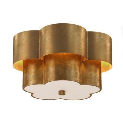 AERIN Modern Arabelle Flush Mount In Gild With Frosted Glass — Descargar