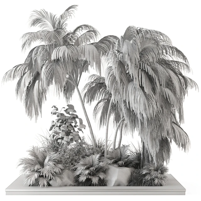 Outdoor Garden set bush and Tree - Garden Set 649 — Descargar
