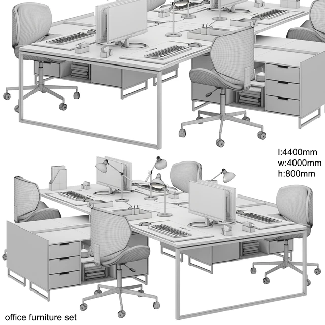 office furniture set 02 — Descargar