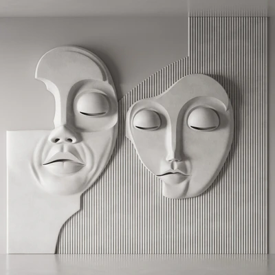 3d wall panel of the Face — Ver 2