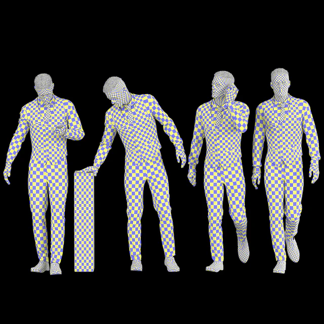 Office Man with coat vest in 04 poses — Скачать