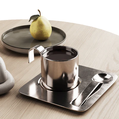 406 decorative set 041 folded vase pear and tea — Ver 4