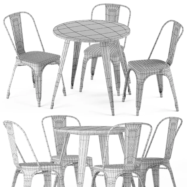 TOLIX chairs and table — Descargar