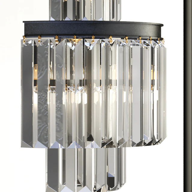 Sconce RH 1920s Odeon Clear Glass Fringe Bra - 3 rings — Descargar
