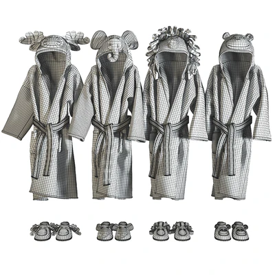 RH Baby bathrobe Animal set 002 — Ver 2