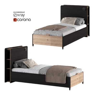 Single bed Cilek - Black — Ver 1