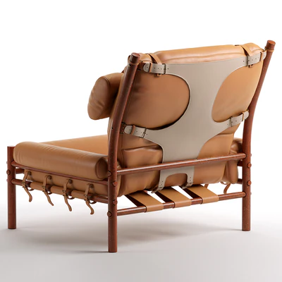 Scandinavian Modern Arne Norell Leather Inca Lounge Chair — Вид 2