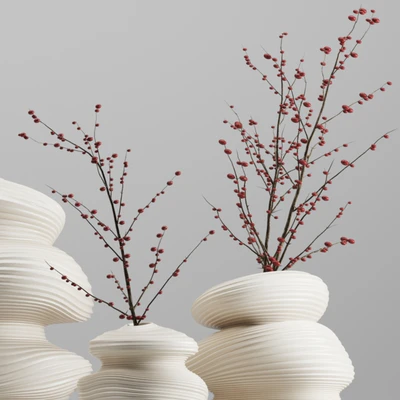 Vase Set 03-Deformed Ceramic Vase — Вид 2
