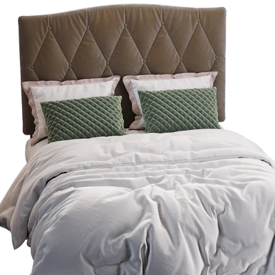 Elliot Curved Upholstered Bed — Ver 2