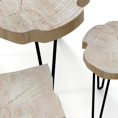 Set of coffee tables made of slab. — Ver 2