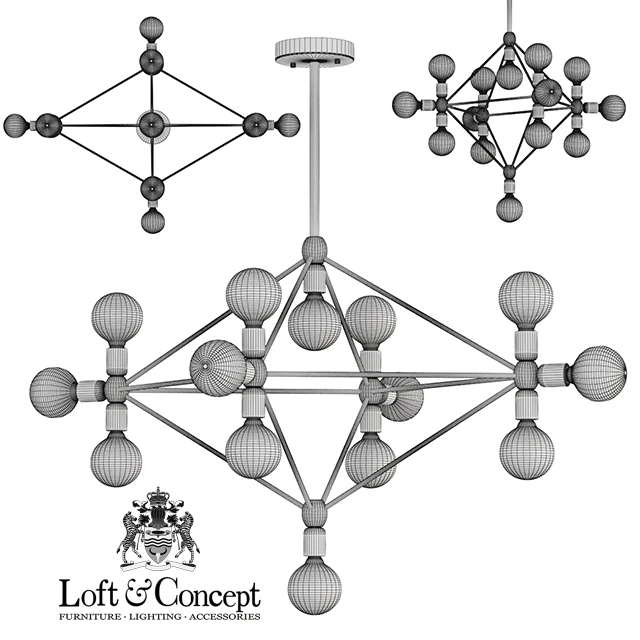 Chandelier Modo Chandelier 14 Milk Bulb — Descargar