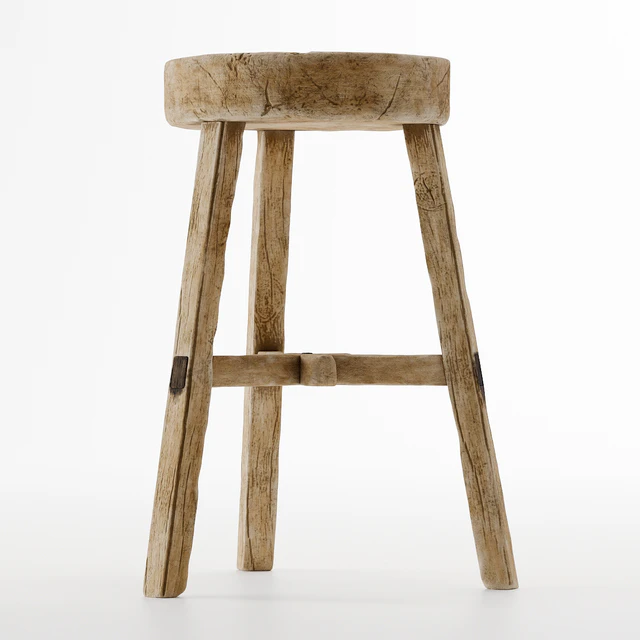 Vintage wooden stool — Descargar