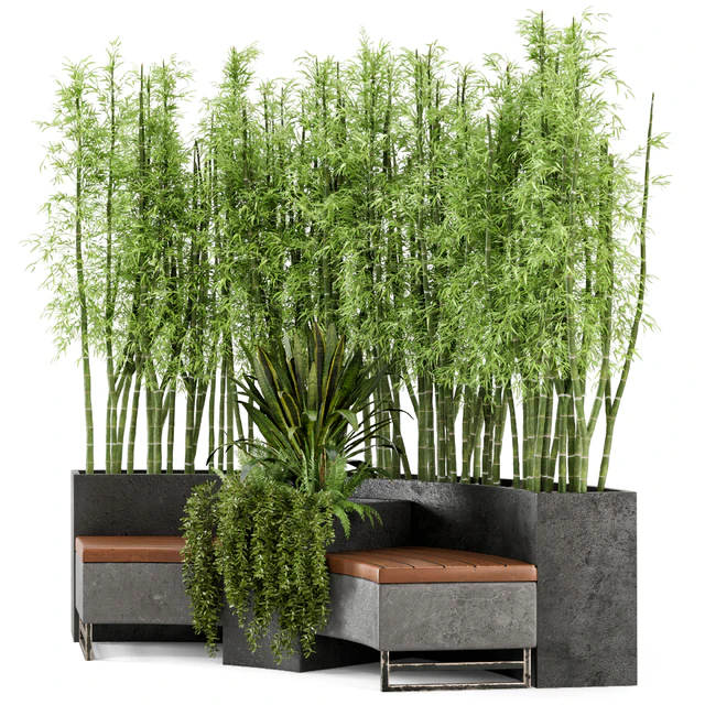 Outdoor Garden set bush and Tree - Garden Set 68 — Descargar