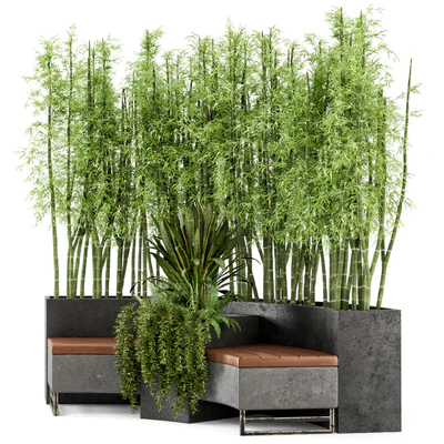 Outdoor Garden set bush and Tree - Garden Set 68 — Ver 2