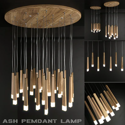 Suspended ash lamp with LED lamp — Ver 1