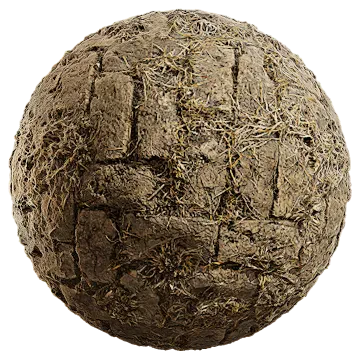 dried grass on bricks 001 — Скачать