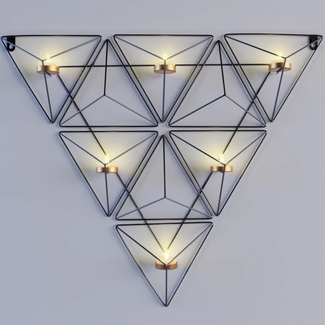 Black Metal Triangle Sconce — Скачать