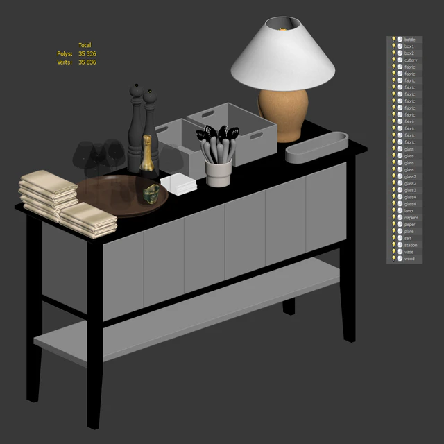 Waiter station with items — Descargar
