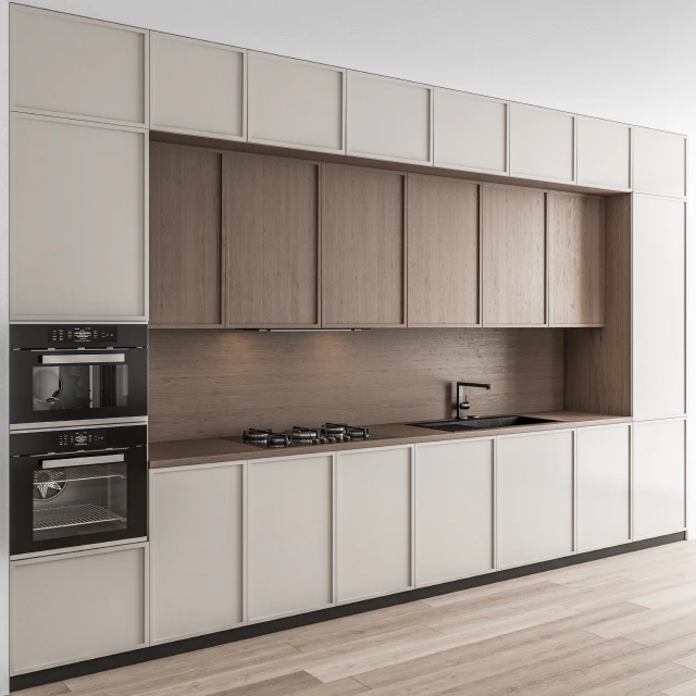 Kitchen Modern - White and Wood with Island 58 — Descargar