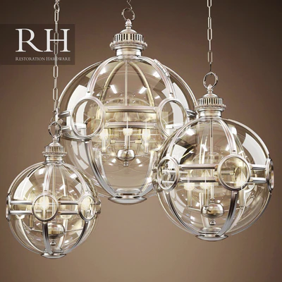 RH 19TH C. VICTORIAN GLOBE PENDANT — Ver 1