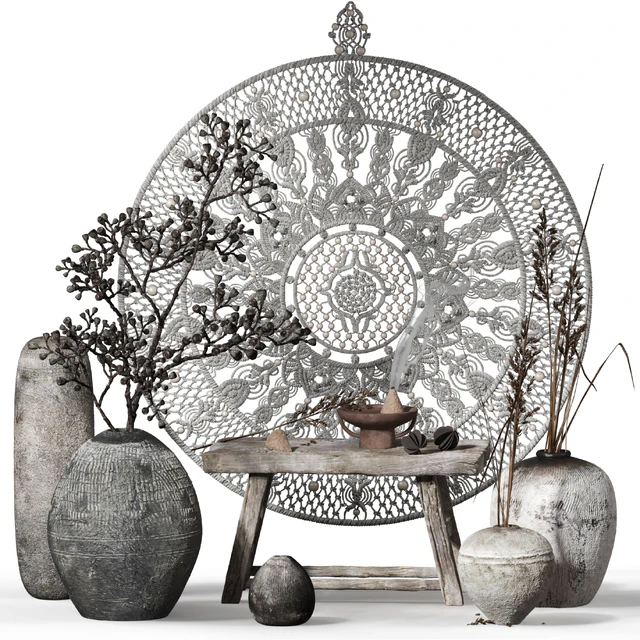 Decorative set 015 with Macrame panno — Descargar