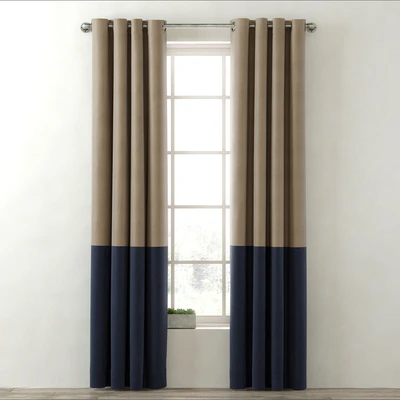 RH/ COLORBLOCK COTTON CANVAS DRAPERY PANEL — Вид 1