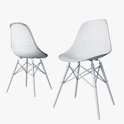 Chair Vitra DSW Eames Plastic Side — Ver 3