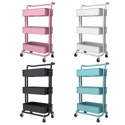 SPOWAY. Bookcase on wheels, trolley organizer for storage — Ver 2