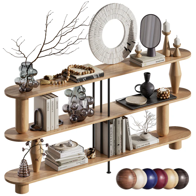 Shelf with decor VAZOO 2 regal - 3 long shelves — Descargar