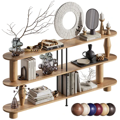 Shelf with decor VAZOO 2 regal - 3 long shelves — Ver 1