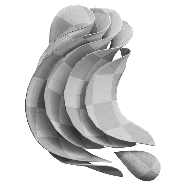 Настенная скульптура Abstract Wave Vasso Fragkou 05 — Скачать