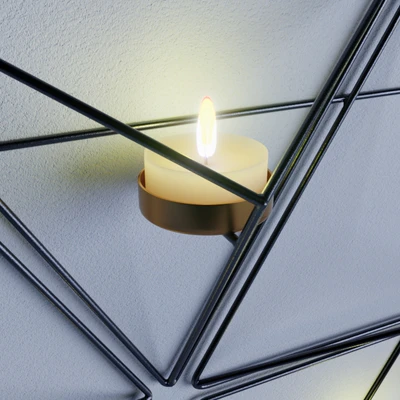 Black Metal Triangle Sconce — Вид 1
