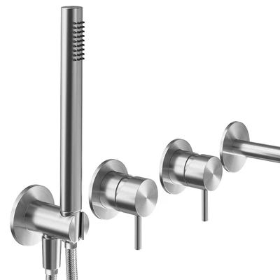 Concealed single lever bath faucet Cisal Xion Inox — Ver 3