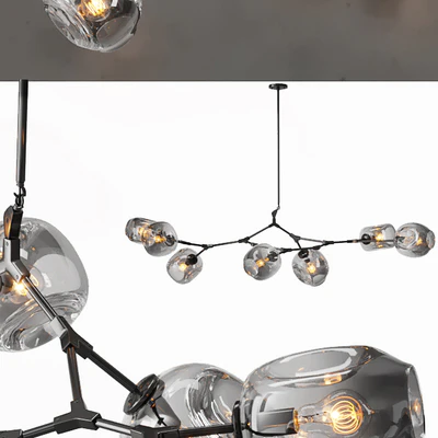Люстра Сrumpled Bubble Gray Glass — Вид 2