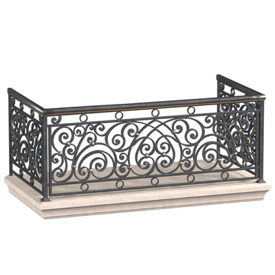 Classic balcony Forged Fence — download