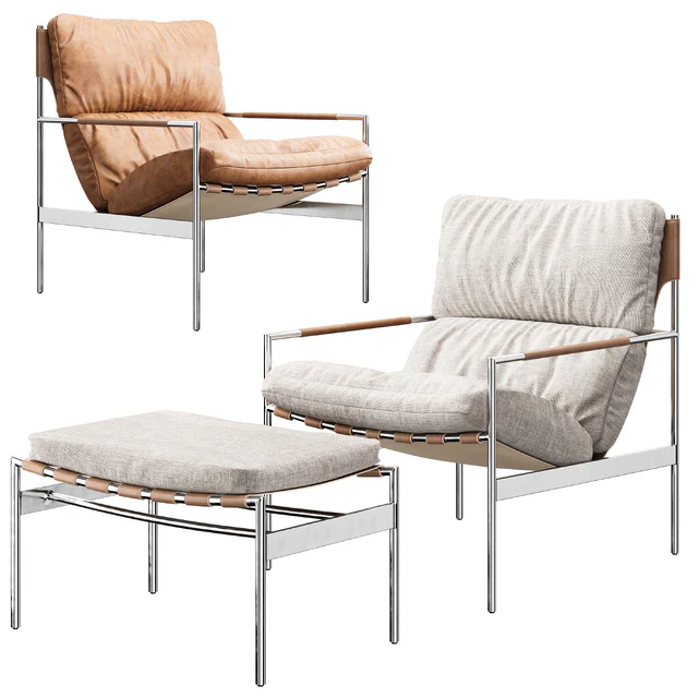 Кресло STUART SLING CHAIR от WEST ELM — Скачать