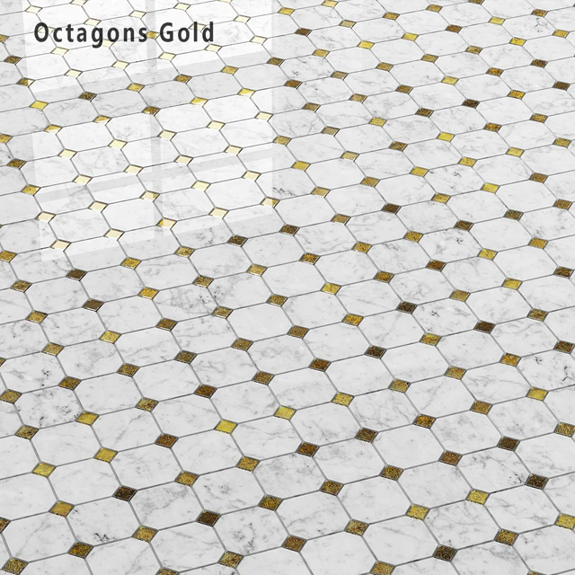 Мозаика Sicis SiciStone Classic Marble Octagons Gold — Скачать