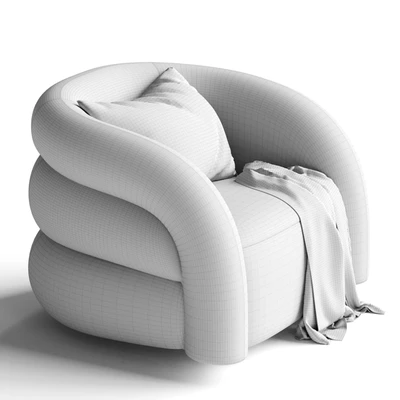 Swivel armchair Novelle Off White — Вид 3
