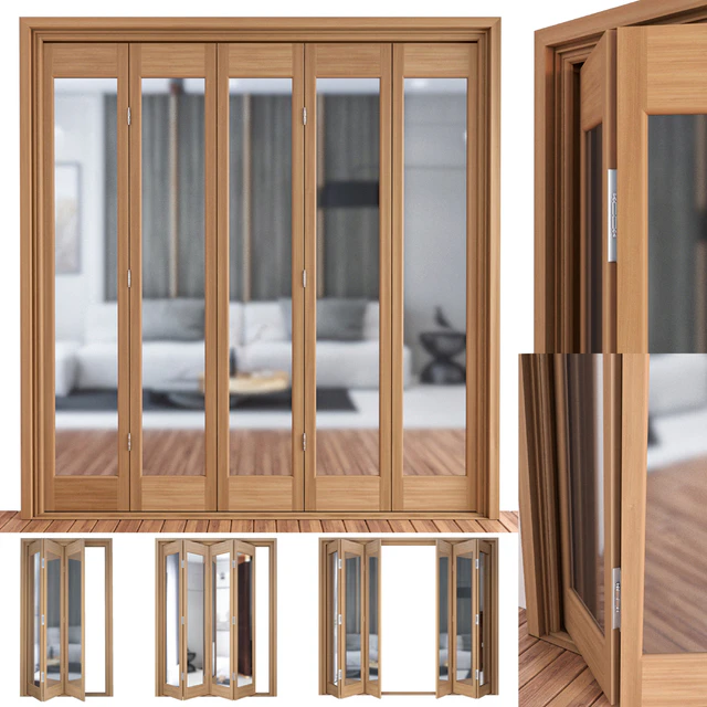 Slimfold Oak Marston Clear Glass Folding Door System — Descargar